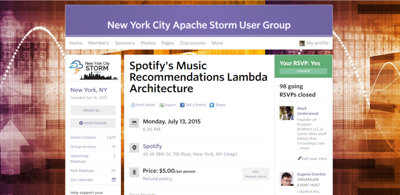 Meetup: Spotify’s Recommendations Lambda Architecture